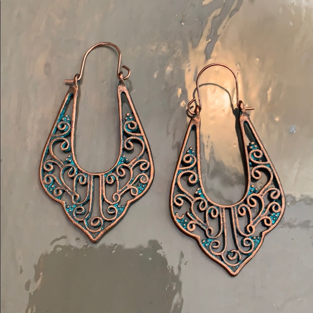 Bronze hook earrings